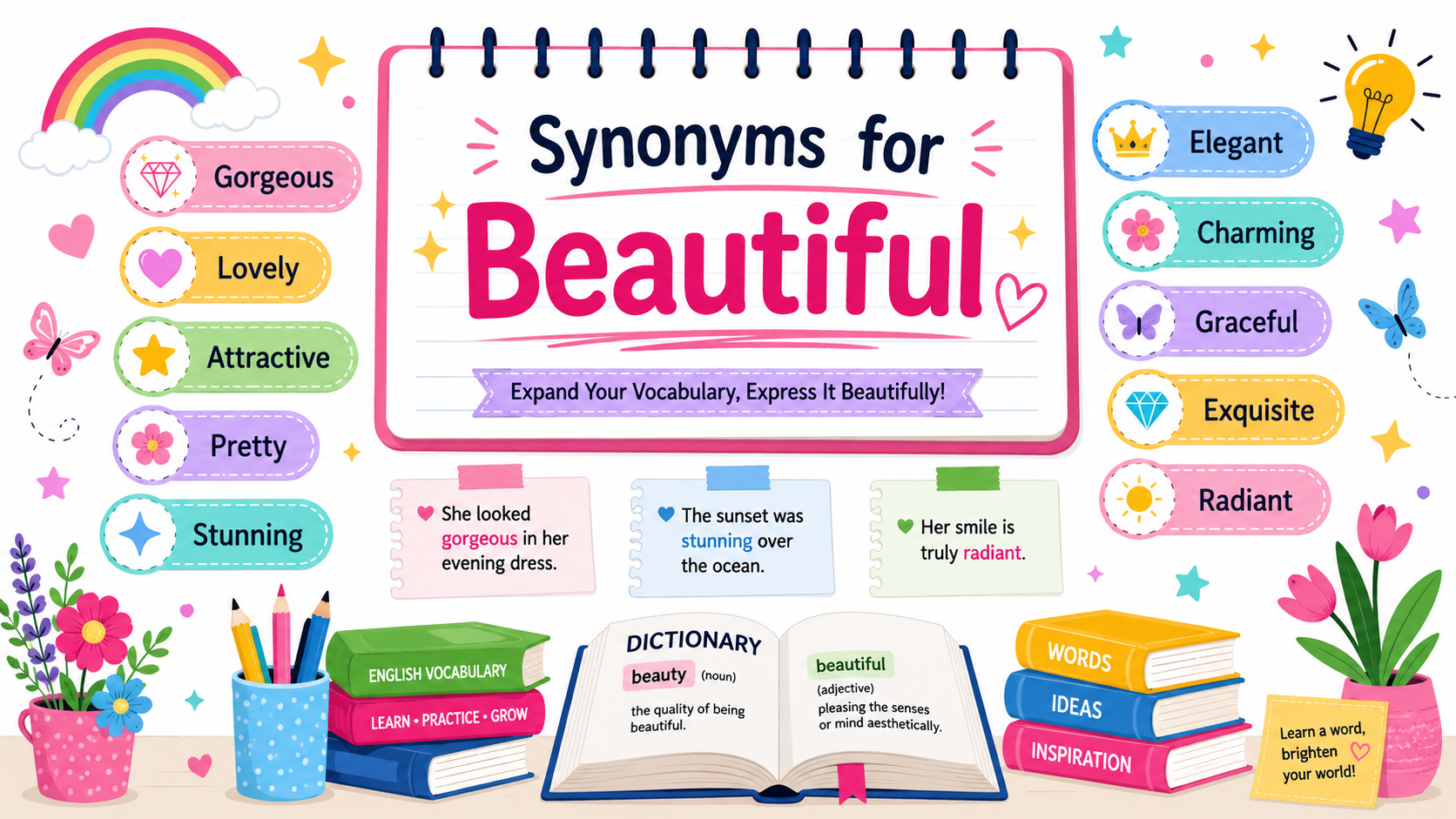 Synonyms for Beautiful in English