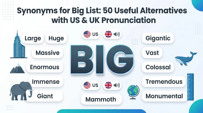 synonyms for big list
